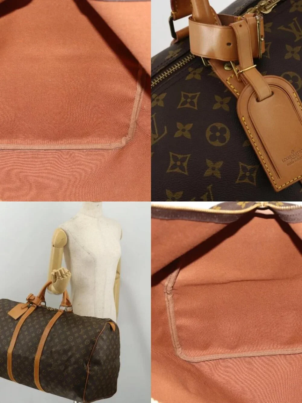 LOUIS VUITTON Monogram Keepall 60 Boston Bag M41422 LV Auth ep14883V